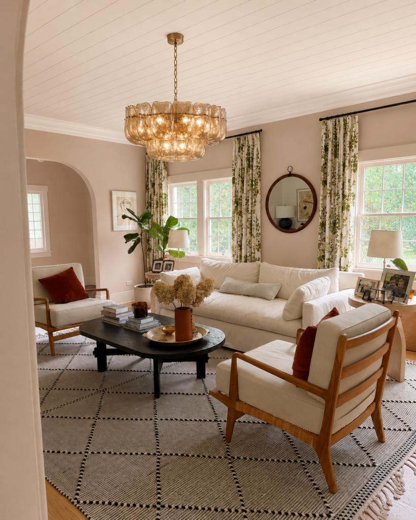 living room in farrow and ball setting plaster